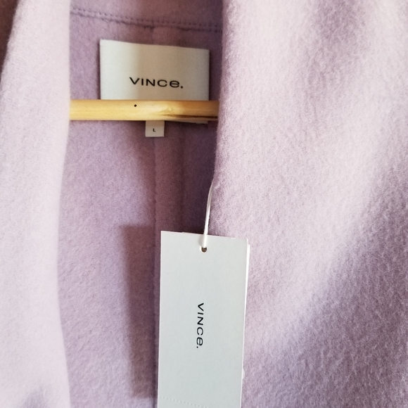 VINCE Lilac Single Button Long Coat - Picture 2 of 10